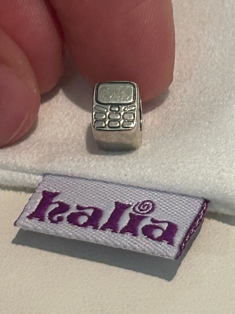 Pandora-style “Smart Phone” Charm - Sterling Silver